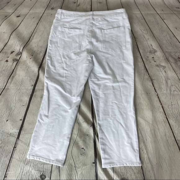 Chico’s Zenergy White Cotton Cropped Pants Size 8 - Picture 3 of 10